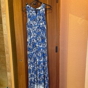Mimi Maternity Blue Floral Dress